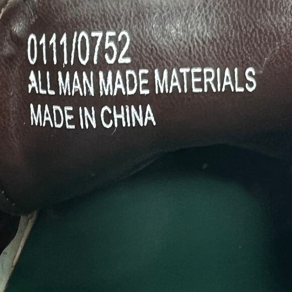 Jean Yves Stanford Brown Upper Square Toe Derby Mens 9M Dress Shoe - Picture 9 of 10